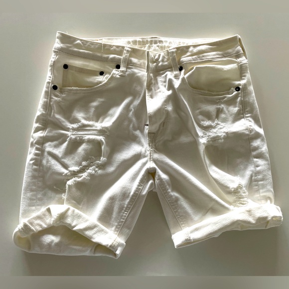 American Eagle Outfitters White Men Denim short - Size 32 - Picture 1 of 4